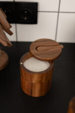 Подвійна деревʼяна ємність з ложкою - Зображення 2