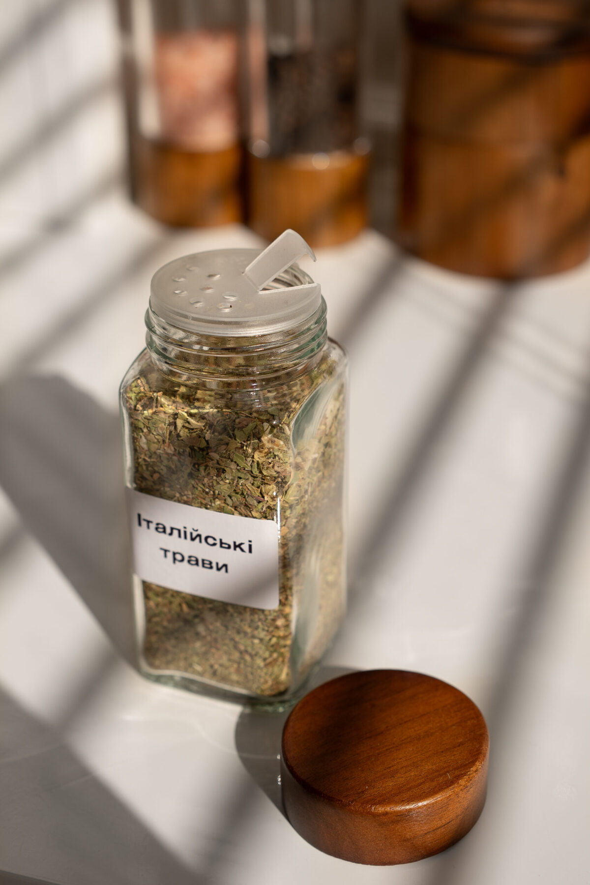 Баночка для спецій, деревʼяна кришка, 11 см - Зображення 2