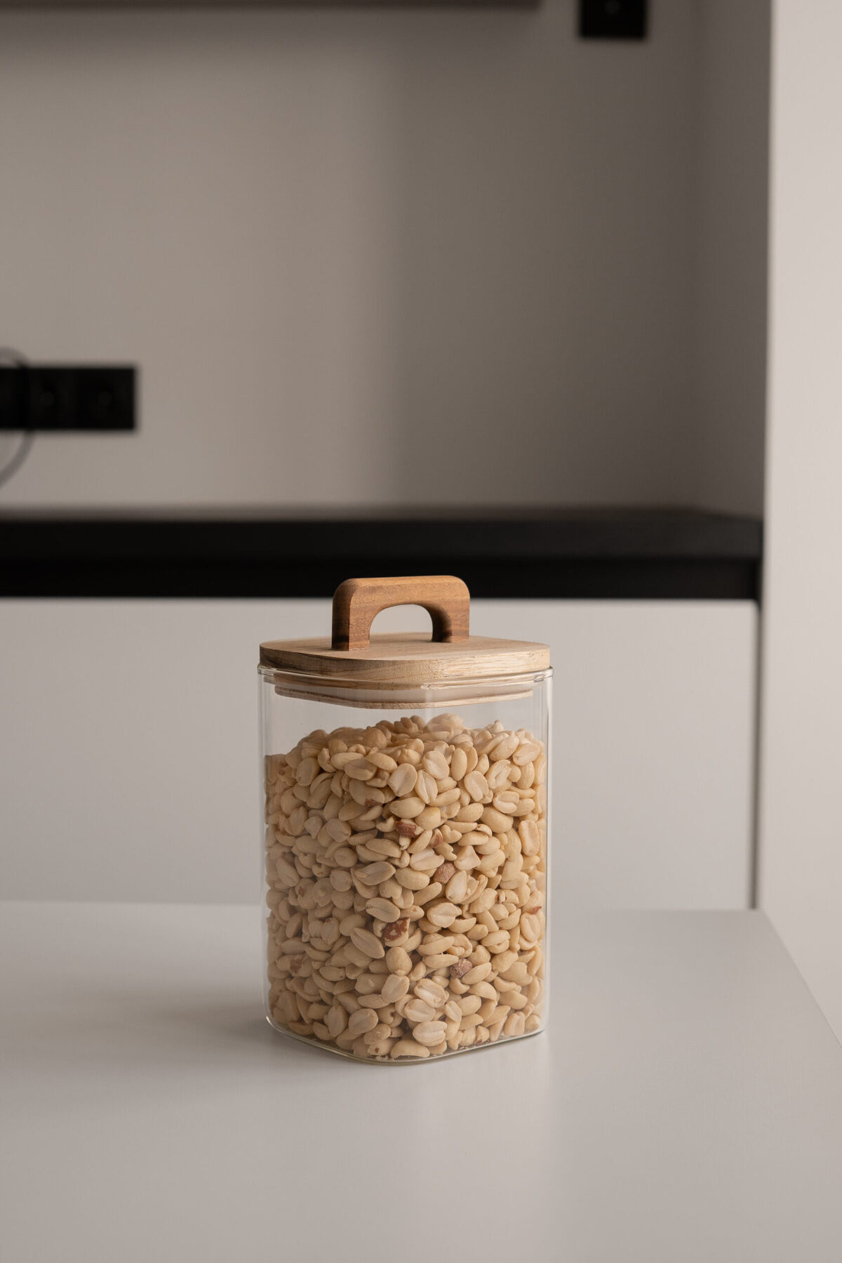 Банка квадратна 10х15 см HARDWOOD, кришка з ручкою - Зображення 2