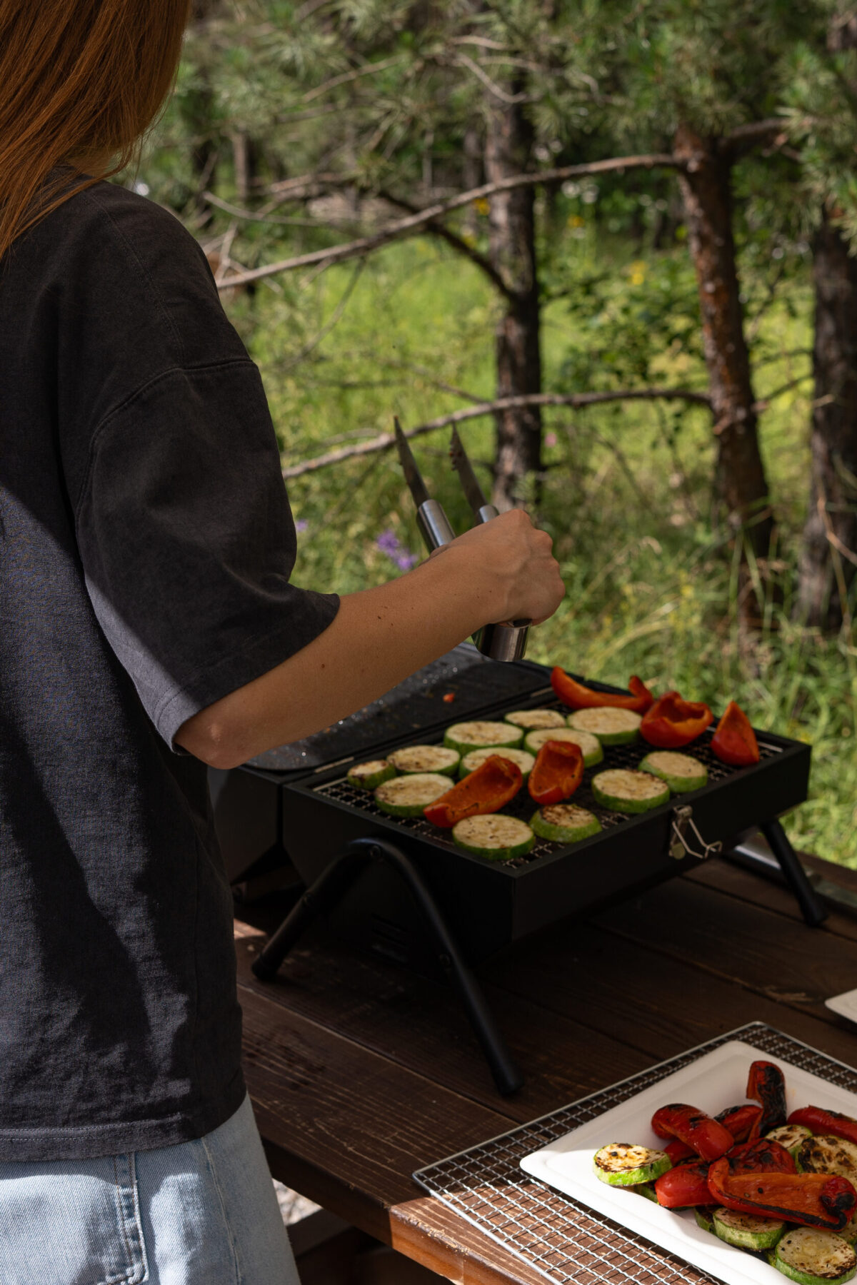 Портативний вугільний гриль, чорний - Зображення 10