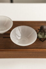 Піала (для чайної церемонії), скляна, біла 50 мл - Зображення 2