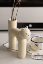 Ваза Cat, молочна