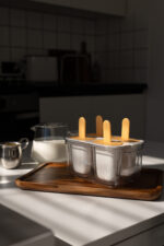 Форма для морозива 4 порції, біло-помаранчева