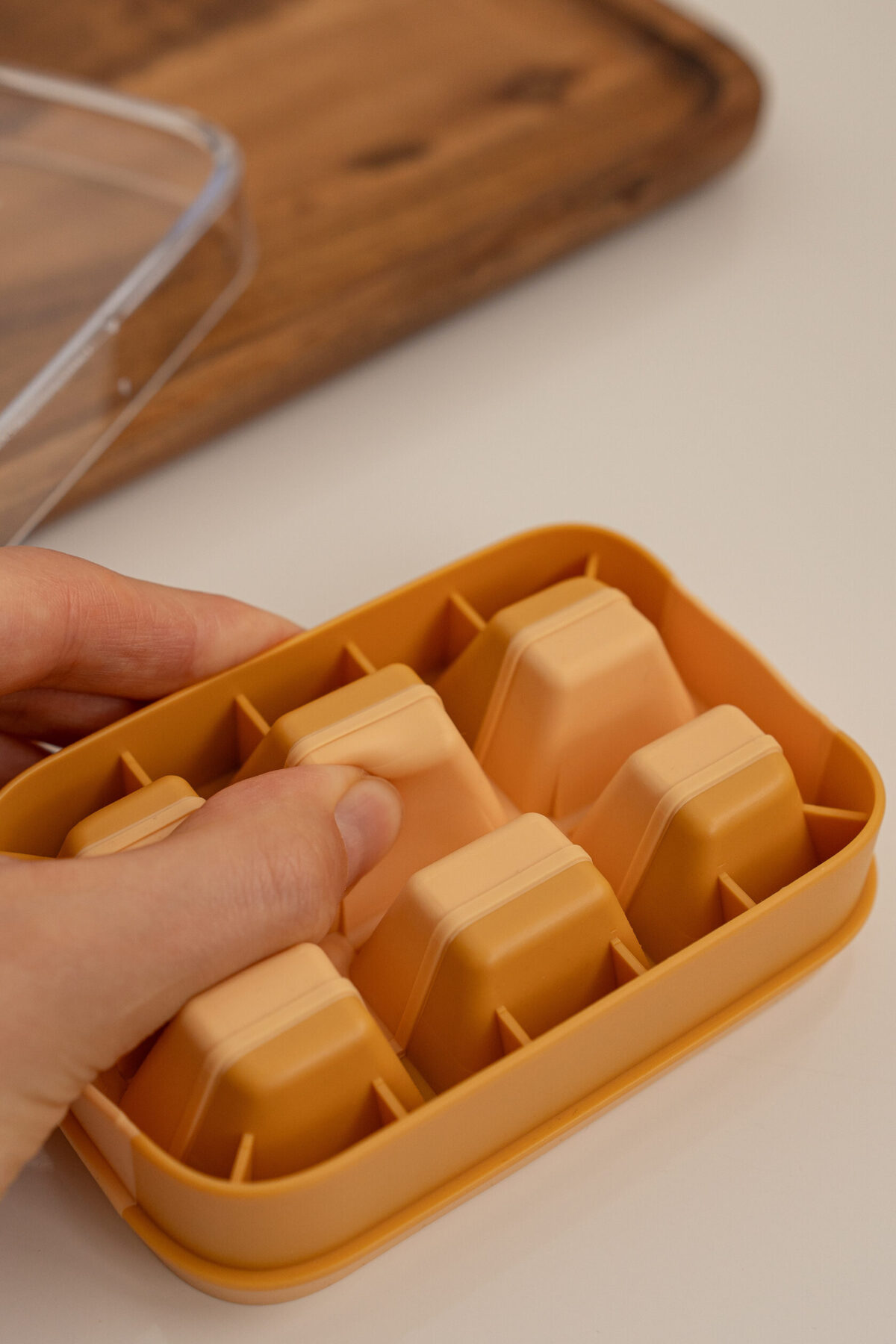 Форма для льоду, 6 кубиків, помаранчева - Зображення 2