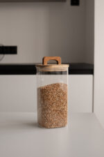 Банка квадратна 10х20 см HARDWOOD, кришка з ручкою - Зображення 2