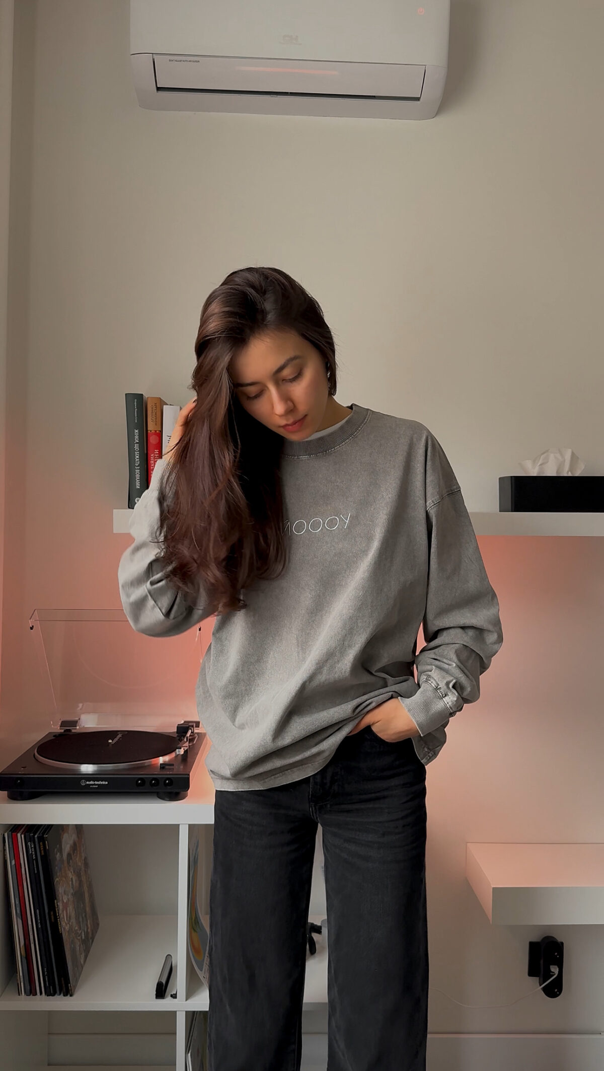 Лонгслів ЙОООУ, сірий, розмір XL - Зображення 7