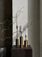 Набір металевих підсвічників HUGE 3 шт, золоті