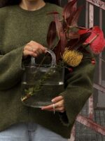 Ваза Сумка, скляна 27х20 см - Зображення 3