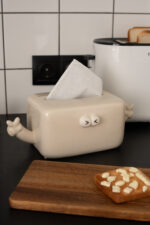 Серветниця EMOJI, молочна з ручками