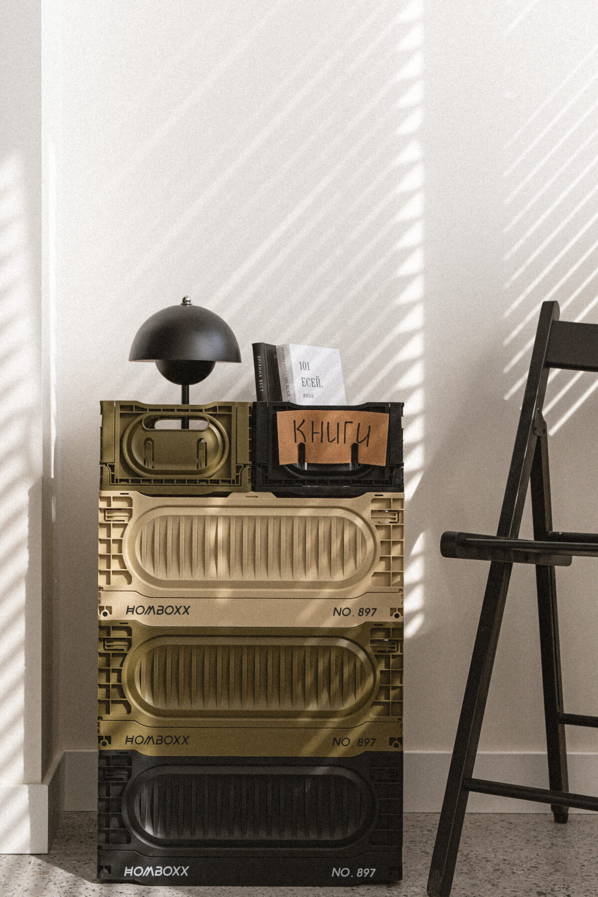 Ящик складаний 40х30х18 см, чорний - Зображення 2