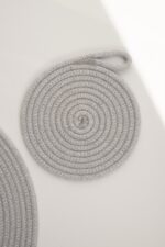 Бавовняний килимок під чашку 12 см, світло-сірий (товщина 6.5 мм)
