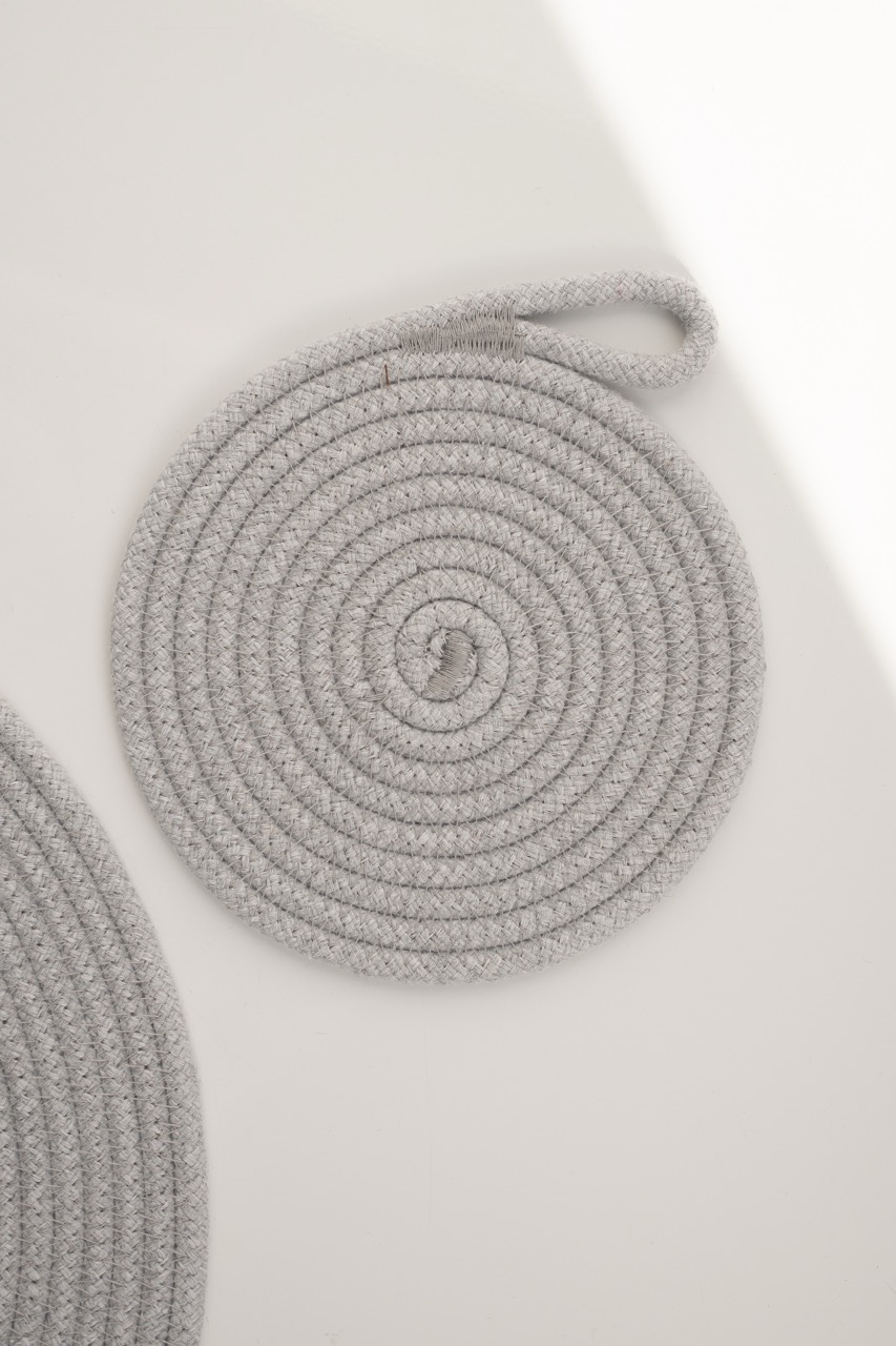 62675416 Бавовняний килимок під чашку 12 см, світло-сірий (товщина 6.5 мм) - Зображення 1