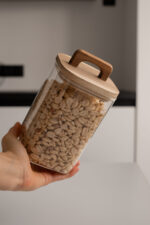 Банка квадратна 10х15 см HARDWOOD, кришка з ручкою - Зображення 3