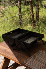 Портативний вугільний гриль, чорний - Зображення 5