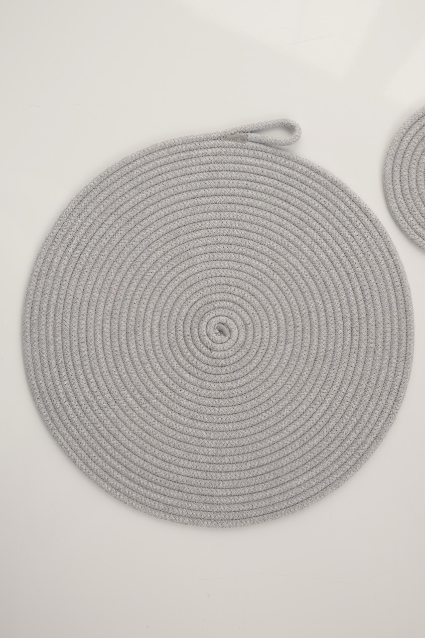 74218561 Бавовняний килимок під тарілку 30 см, світло-сірий (товщина 6.5 мм) - Зображення 1