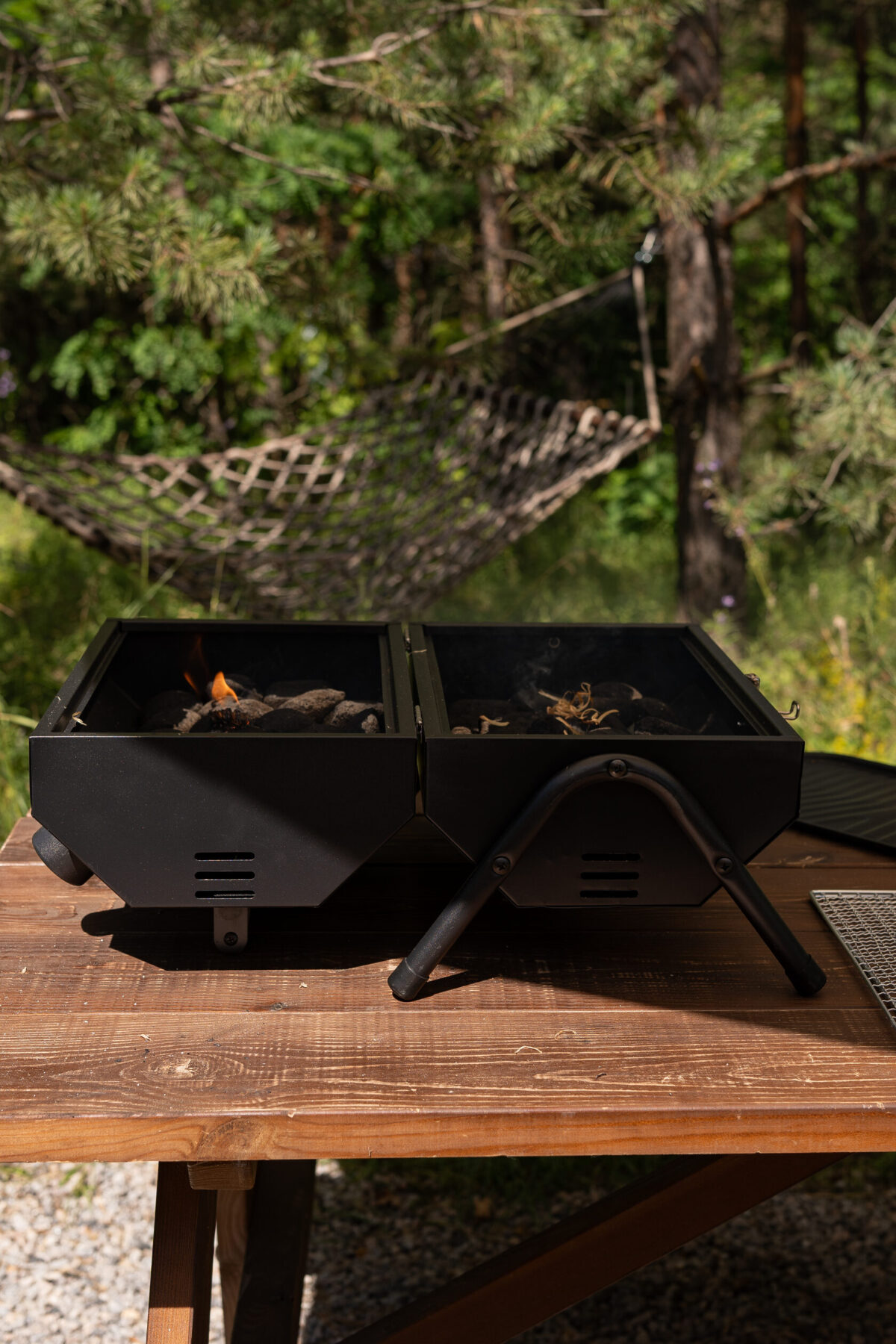 Портативний вугільний гриль, чорний - Зображення 7