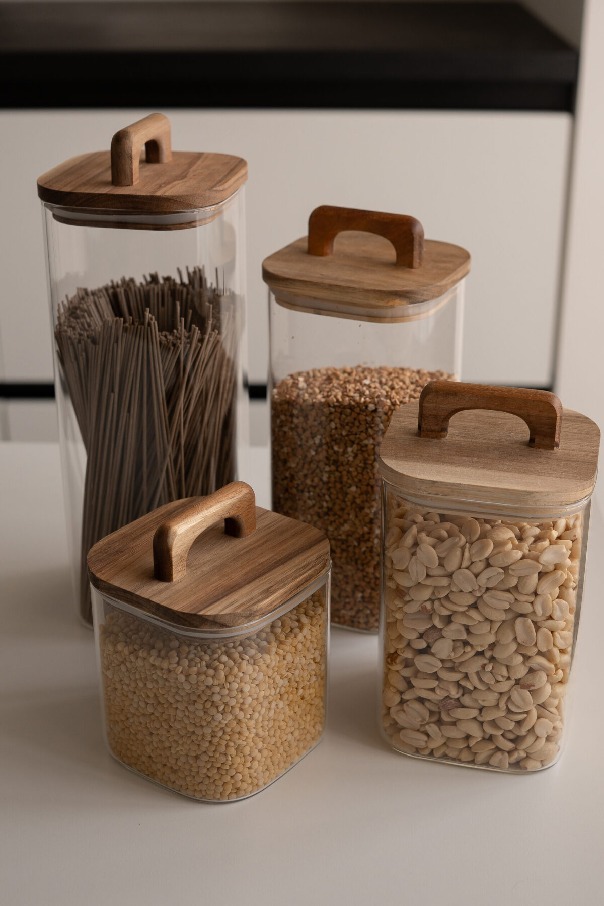 Банка квадратна 10х15 см HARDWOOD, кришка з ручкою - Зображення 4