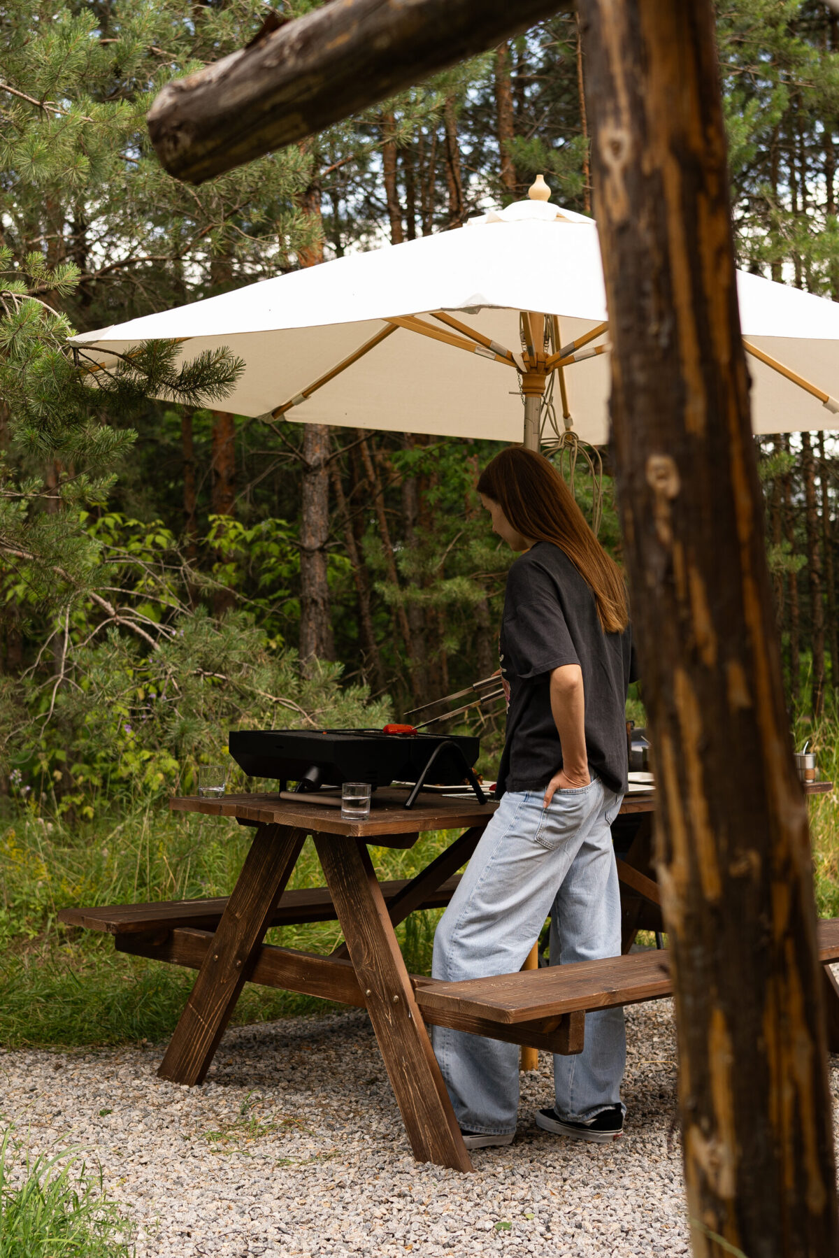 Портативний вугільний гриль, чорний - Зображення 9