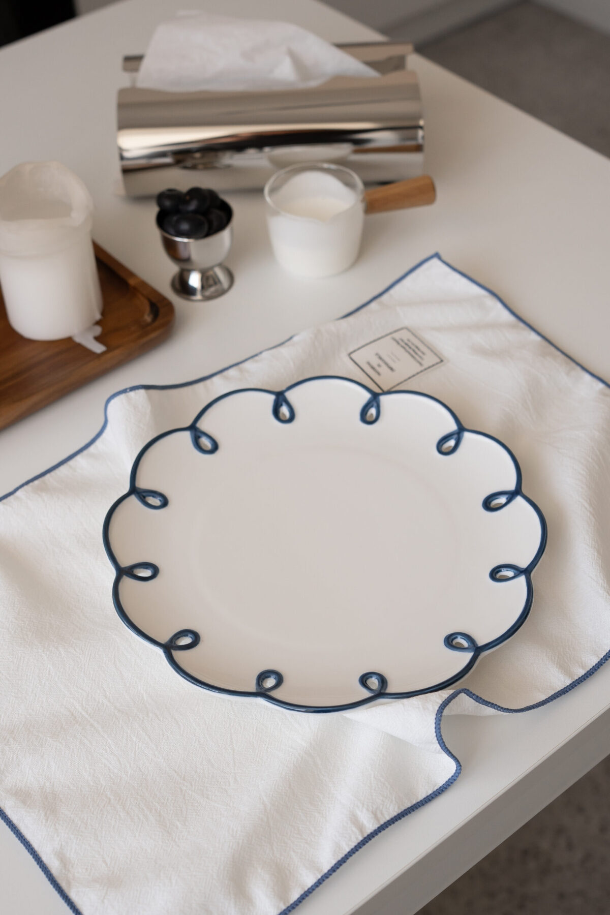 Серветка з синім обрамленням 50х30 см - Зображення 3