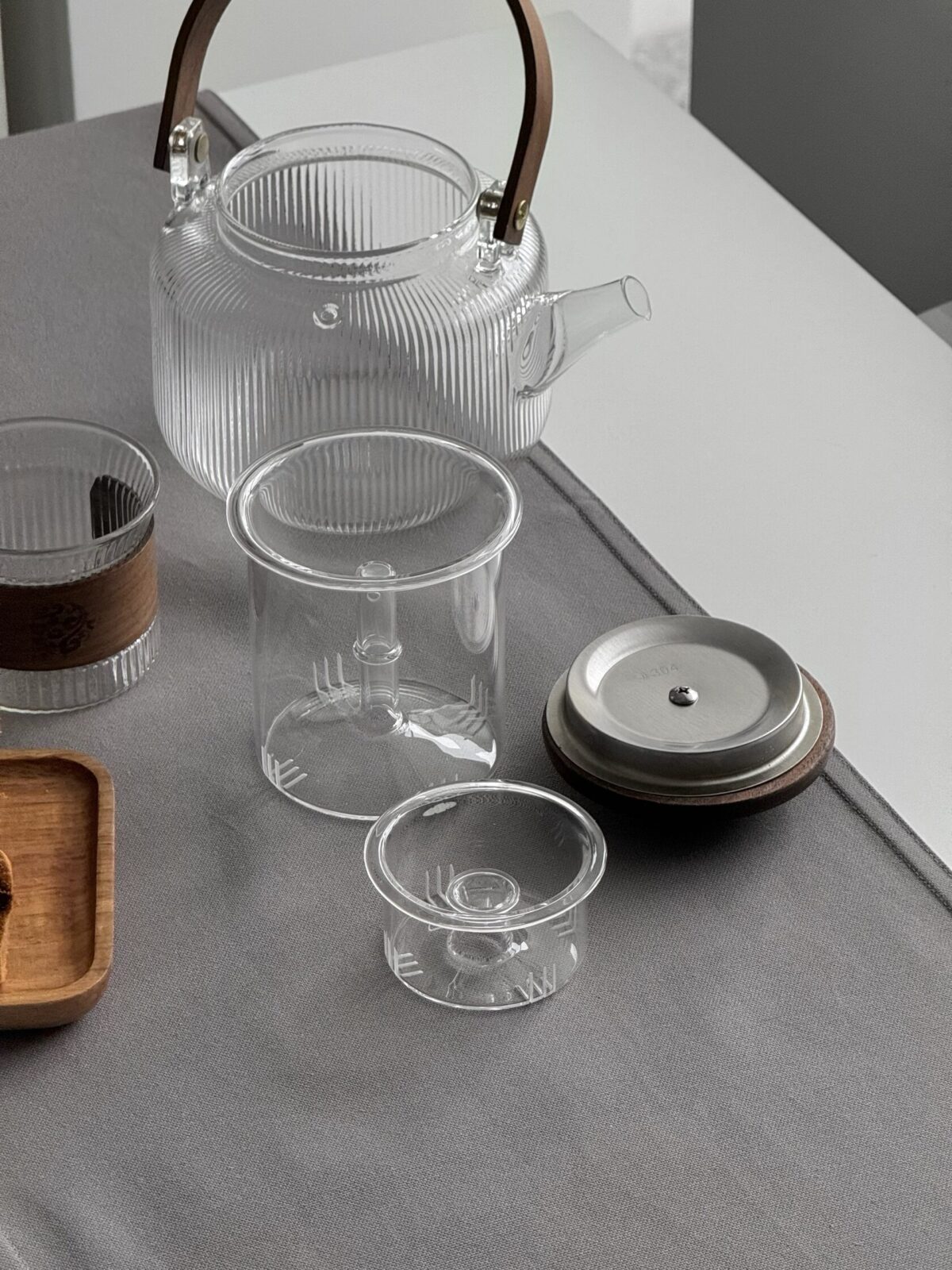 Чайник, ребристий, Timber, прозорий 1000 мл - Зображення 4