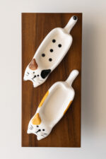 Керамічна піала для соєвого соусу у формі котика, помаранчевий - Зображення 2